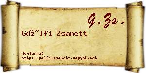 Gálfi Zsanett névjegykártya
