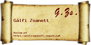 Gálfi Zsanett névjegykártya
